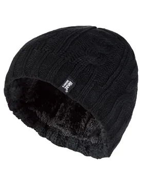 Womens Thermal Cable Knit Winter Hat - - Size: ONESIZE - Heat Holders - FashionsVida