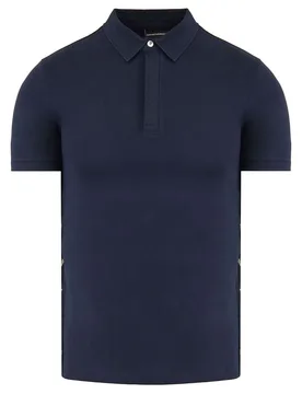 Mens Navy Polo Shirt Cotton - Size Small - Emporio armani - FashionsVida