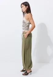 Fließende Pumphose Khaki S