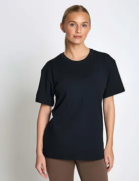 Crew Neck Workout T-Shirt Black female - Girlfriend Collective - FashionsVida