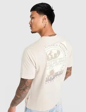 Bollo Back Box Graphic T-Shirt - Herren, Braun - male - Size: M - Napapijri - FashionsVida