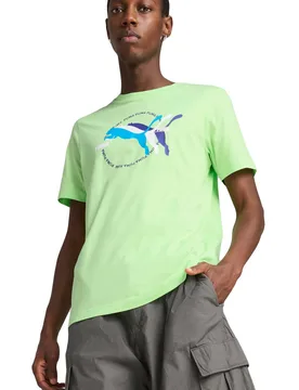 Graphics multiple camiseta manga corta hombre Verde (M) - Puma - FashionsVida