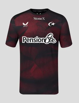 Saracens Junior 2026/27 Matchday T-shirt - Black BLACK JS Unisex - Castore - FashionsVida