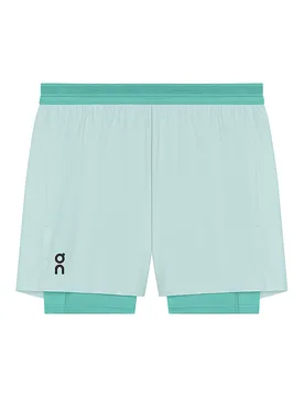 Pantalón corto de running Performance 2/1 para hombre azul claro XL - On - FashionsVida