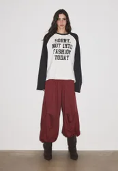 Langarmshirt mit Raglanärmeln Schwarz M