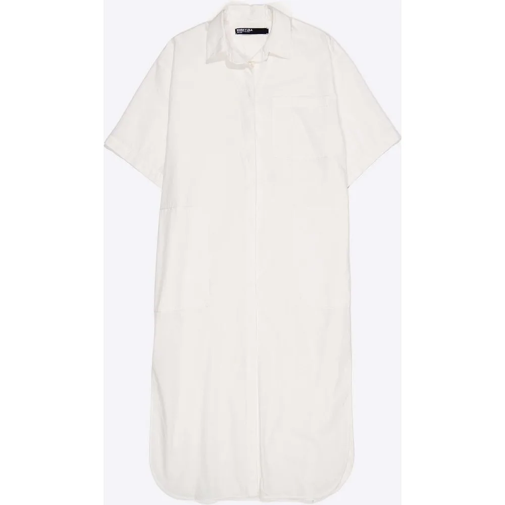 Vestido camisero bordado algodón - Bimba y Lola - FashionsVida