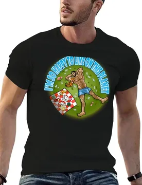 I'M SO HAPPY TO LIVE ON THIS PLANET T-Shirt Anti-Wrinkle Short Sleeve T-Shirt - Aliexpress - FashionsVida