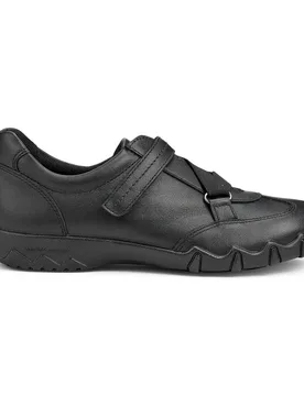 Women's Extra Wide 'Joanne' Trainers in Black Size: 5 - Black - Size: 5 - Hotter - FashionsVida