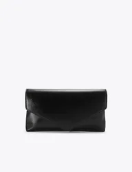 Faux Leather Clutch bag Black female