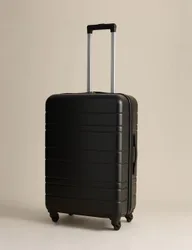 Pisa 4 Wheel Hard Shell Medium Suitcase Black