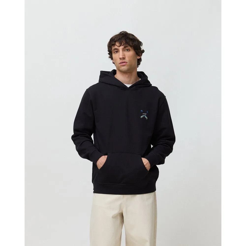 Sudadera con capucha de hombre de 100% algodón orgánico nederland negra - Blue Banana - FashionsVida