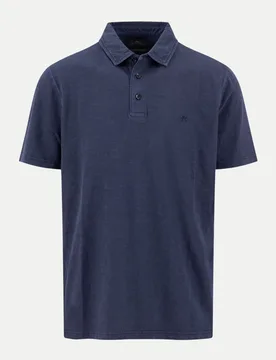 Polo, garment dyed Blau XL - Fynch-Hatton - FashionsVida