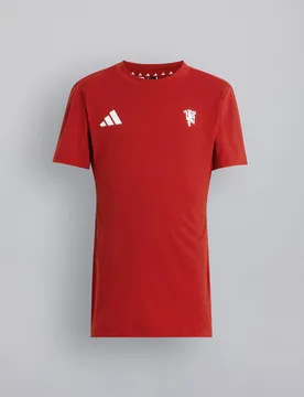 Manchester United x Kids Essentials Training AEROREADY T-Shirt Red 5-6Y - Adidas - FashionsVida