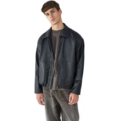 Veste En Cuir Elastics Black / Black XL
