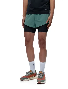 Short 2 En 1 Ontario Asparagus/Black S - Born Living Yoga - FashionsVida