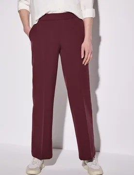 Straight Leg Twill Hose female Rot - Street One - FashionsVida
