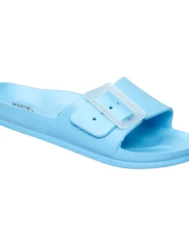 Bade-Pantolette „Kreta“ blau 41 Damen - wonderwalk - FashionsVida