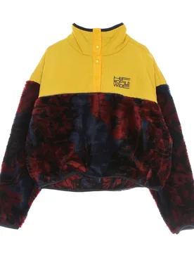Felpa Collo Alto Donna Sativa Sherpa Pullover Navy Blazer - Huf - FashionsVida
