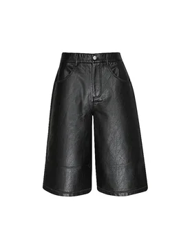 Pantalon 3/4 effet cuir TSSILJE noir 34 - TopShop - FashionsVida