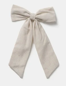 M&S Beige linen bow Beige Female - M&S - FashionsVida