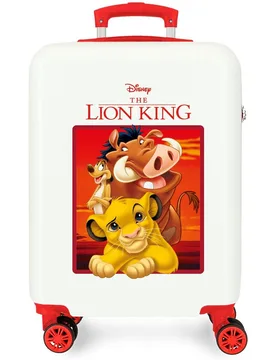 Maleta de cabina El Rey Leon roja rígida con capacidad de 34L - Disney - FashionsVida