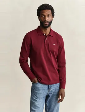 Polo de hombre de piqué con logo de tallas grandes - Gant - FashionsVida