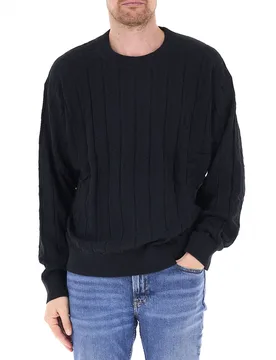 Maglione lavorato NERO M - Calvin Klein - FashionsVida