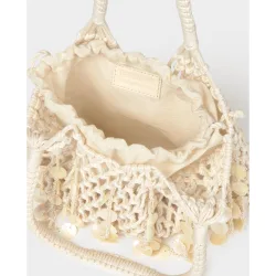 Bolso de hombro de mujer de red