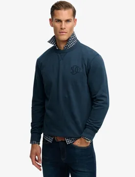 Superdry Herren Baumwolle Gedrucktes Logo The Merchant Store Grafik Sweatshirt, Marineblau, Größe: XXL - 74.99 - FashionsVida