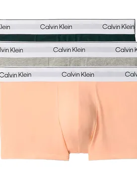 Boxers Lv00nb4389 Trunk Low Rise 3 Unités Darkest Spruce / Peach Bliss / Grey Hea XL - Calvin Klein - FashionsVida