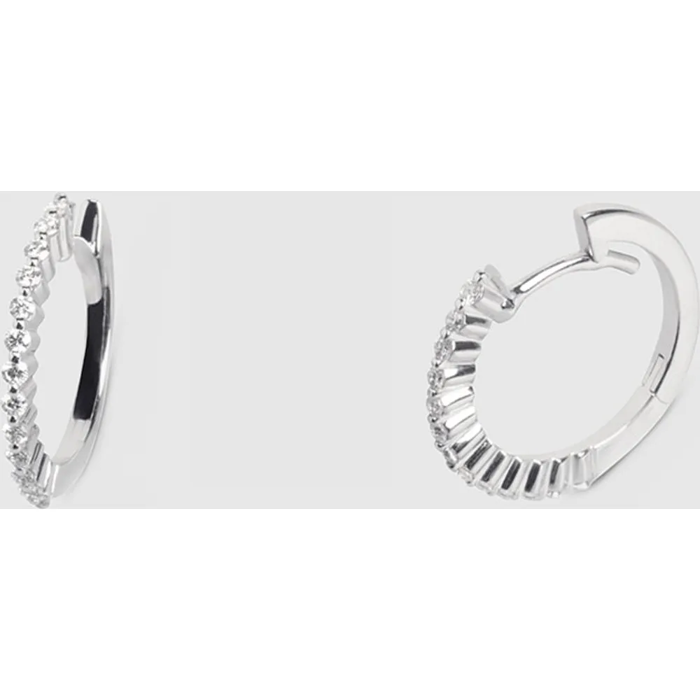 Pendientes de aro Black & White de oro y diamantes - El Corte Inglés - FashionsVida
