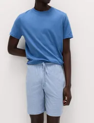 Pack Cotton Rich Jersey Pyjama Shorts Blue Mix male