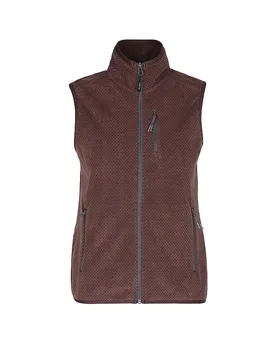 Chaleco polar Ajaccio Jacquard para mujer rojo oscuro 40 - Meru - FashionsVida