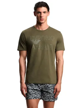 Emporio Armani T-shirt à Manches Courtes Em000574_af20434 Olive XL - Giorgio Armani - FashionsVida