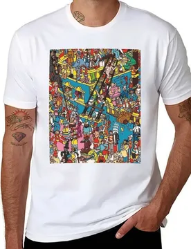 Wally/ Waldo - find Wally/ Waldo Book - Part VI Where’s Wally at sea on a boat the discoveries T-Shirt - Aliexpress - FashionsVida