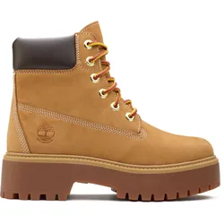 Womens Stone Street 6 Inch Boots - Tan Leather - Size Uk 5