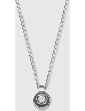Colgante de oro blanco con diamantes - El Corte Inglés - FashionsVida