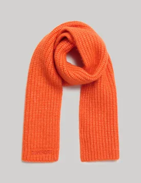 Superdry Damen Essential Schal mit Rippmuster Orange - Größe: One Größe - 49.99 - FashionsVida