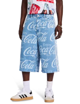 Coca Cola Denim Jort Herren Kurze Hosen - Blau - Größe XS - Baumwoll-Denim Blue XS - Adidas - FashionsVida