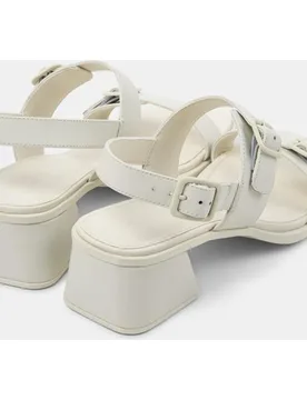 Sandalias de tacón de mujer kora de piel - Camper - FashionsVida