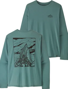 T-shirt respirant - M's L/S Cap Cool Daily Shirt - Cloud Crag Blue Sage Light Blue Sage X-Dye - Taille L - Bleu - Patagonia - FashionsVida