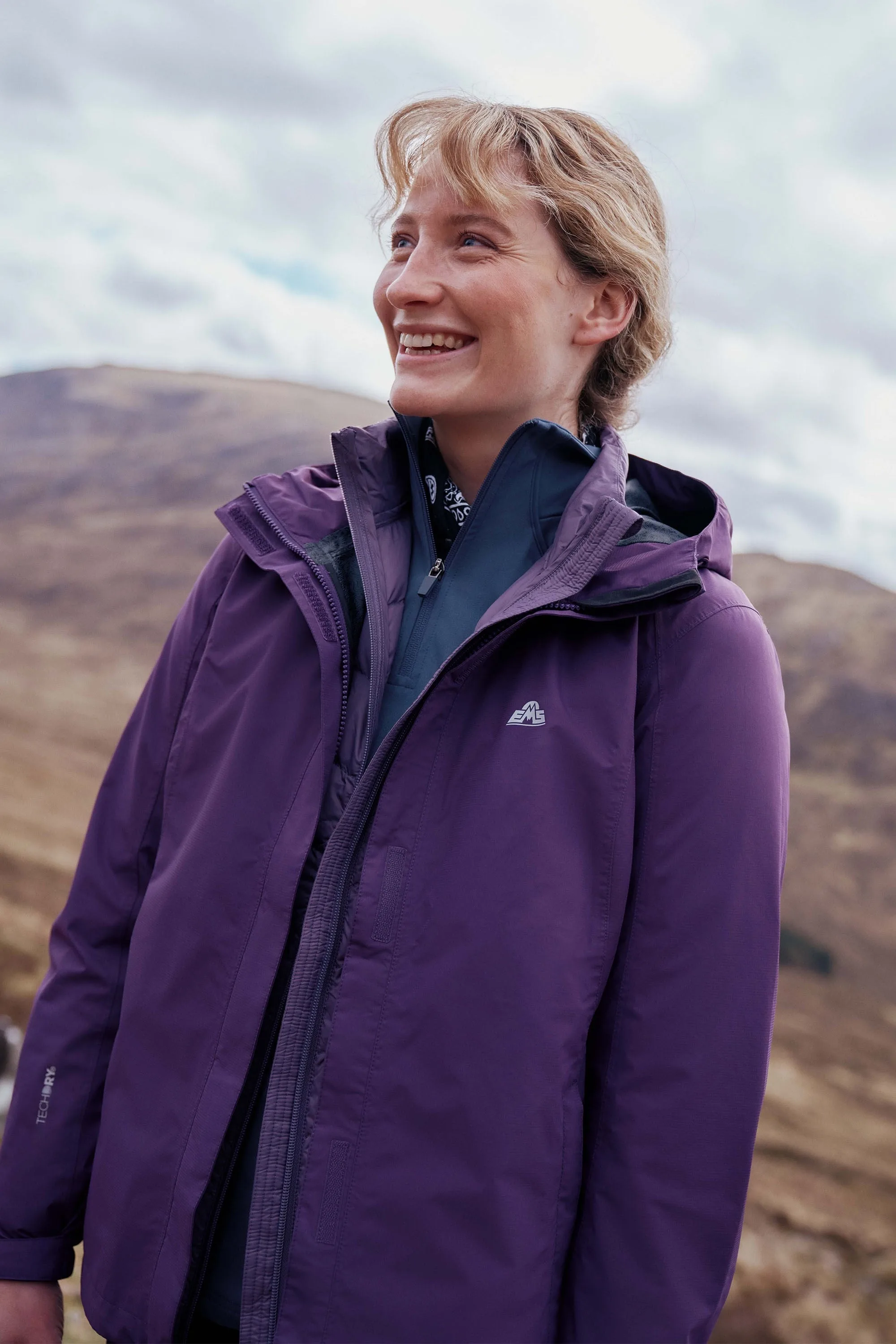 Thunderhead Womens 2. 5 Layer Extreme Packable Waterproof Jacket - Purple - Purple - Size: 20 - EMS - FashionsVida