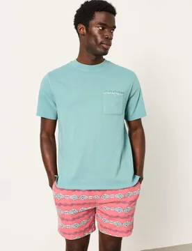 Pure Cotton Crew Neck T-Shirt Teal male - Fatface - FashionsVida