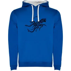 Felpa Con Cappuccio Squid Tribal Two-colour