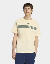 Mens T-shirt Chest Stripes - Giallo, giallo giallo Uomo taglia S