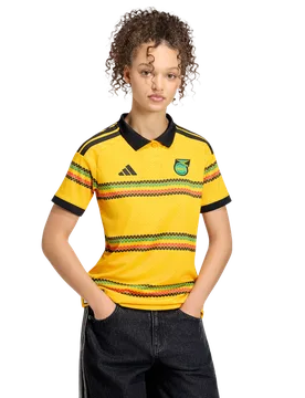 Jamaica Women Jerseys/Replicas - Yellow - Size M (12-14) - Poly Mesh - Yellow - Size: Medium - Adidas - FashionsVida