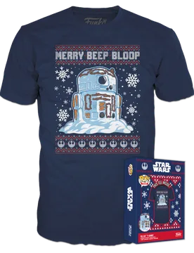 POP! Tees: Star Wars Holiday - R2-D2 Snowman Boxed T-Shirt - Funko - FashionsVida