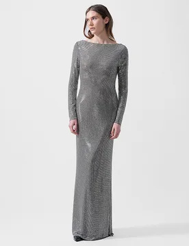Vestido de noche plata 40 - Self-Portrait - FashionsVida