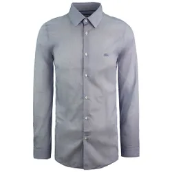 Slim Fit Mens Blue Woven Shirt Cotton - Size Small