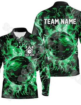 Custom Name Strike Bowling Player Flame Graffiti Tattoo Retro 3DPrint Harajuku Unisex Long Sleeves Polo Jersey Collar Shirts X8 - Aliexpress - FashionsVida